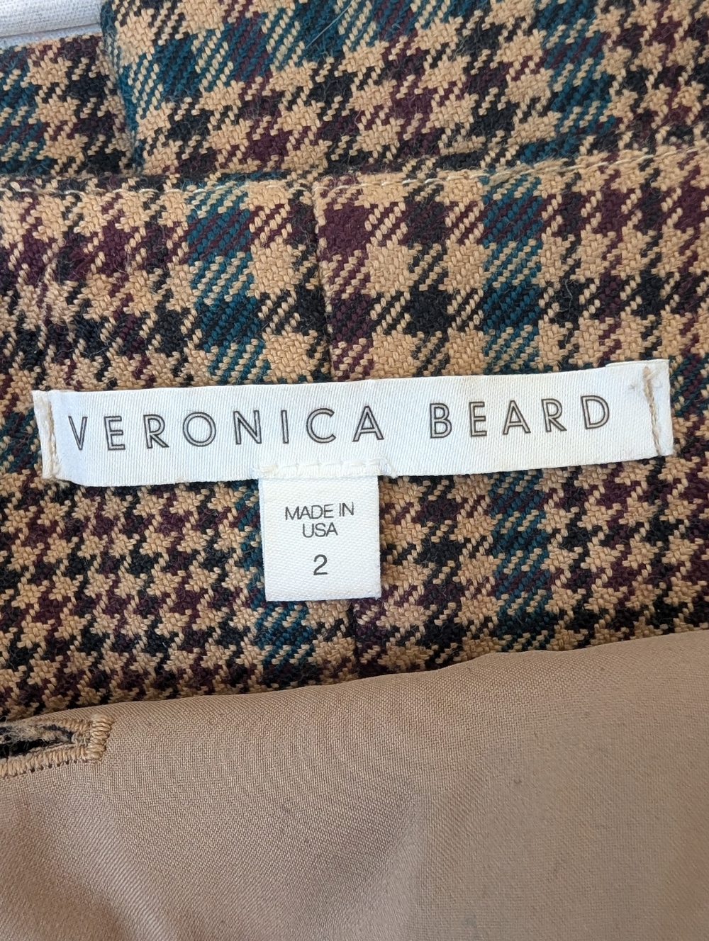 Veronica Beard Miller SUIT Dickey Jacket Blazer & Pants Wool Houndstooth Size 2 - Picture 14 of 16